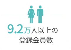 9.2万人以上の登録会員数